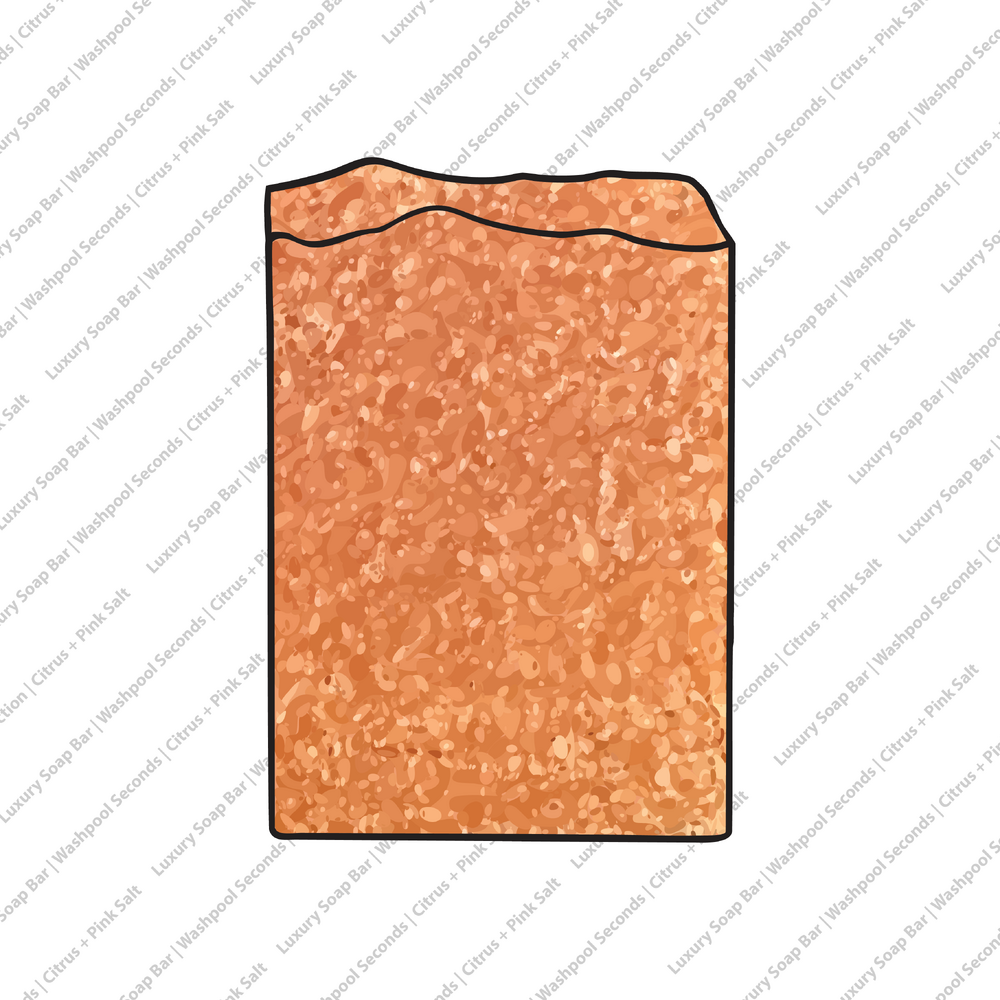 Luxury Soap Bar | Washpool Seconds | Orange, Bergamot, Grapefruit and May Chang + Pink Salt & Madder Root