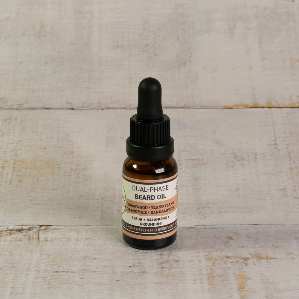 Dual-Phase Beard Oil: Cedarwood • Ylang Ylang • Chamomile • Sandalwood