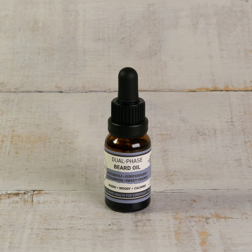 Dual-Phase Beard Oil: Patchouli • Juniperberry • Cedarwood • Sweet Orange