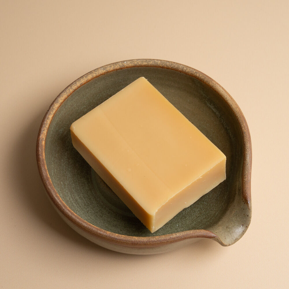 Pottery Soap Dish - Warm Green