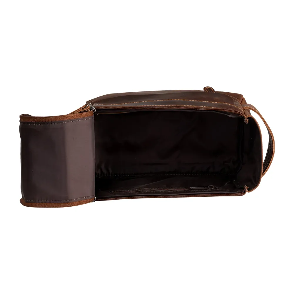 Leather Travel Wash Bag | Darwin