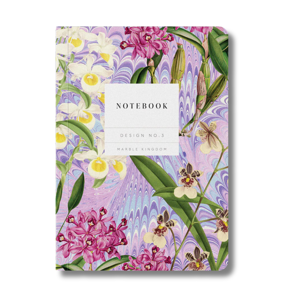 Marble Orchids Premium Paperback Notebook | A6