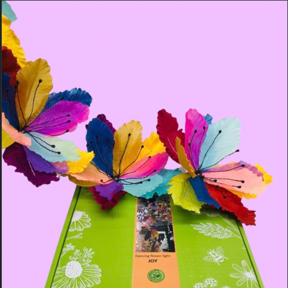 JOY Dancing Flower Light | Handmade Paper Blossom Fairy String