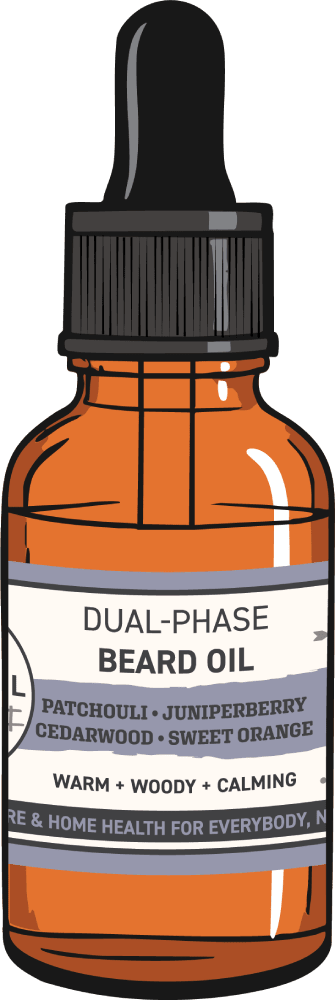 Dual-Phase Beard Oil: Patchouli • Juniperberry • Cedarwood • Sweet Orange
