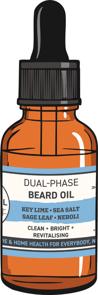 Dual-Phase Beard Oil: Key Lime • Sea Salt • Sage Leaf • Neroli