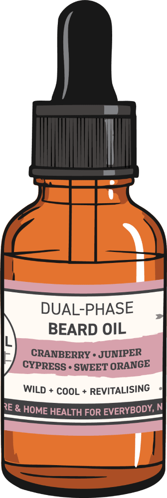Dual-Phase Beard Oil: Cranberry • Juniper • Cypress • Sweet Orange