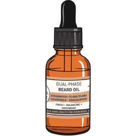 Dual-Phase Beard Oil: Cedarwood • Ylang Ylang • Chamomile • Sandalwood