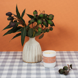Blackberry · Honeysuckle · Violet Leaf · Golden Amber Aromatic Candle [P03-175]