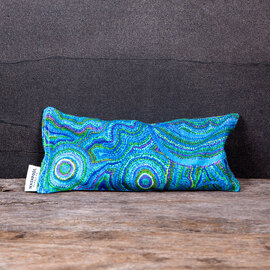 Washpool Heat Pillows-  Goanna Dreaming Print 100% Cotton Fabric with Australian Lupin Seed Filling