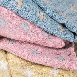 Linen and Cotton Face Towel with crosses