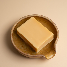 Pottery Soap Dish - Honey Gold