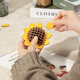 3D Puzzle | Wooden Bloom | Rowood | Sunflower