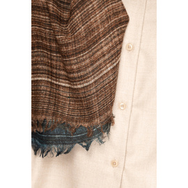 Scarf Elva  | 100% Australian Merino Wool | Caramel & Deep Teal