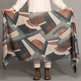 Scarf Noa | Australian Merino Wool & Silk | Beige