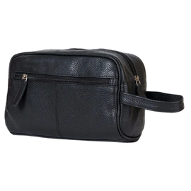 Leather Toiletry Bag | Geelong | Black