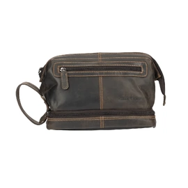 Leather Toiletry Bag | Napier | Brown