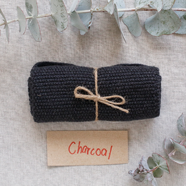 Organic Cotton Washcloth [Colour: Charcoal]