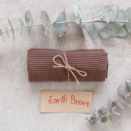 Organic Cotton Washcloth [Colour: Earth Brown]
