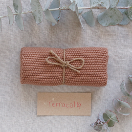 Organic Cotton Washcloth [Colour: Terracotta]