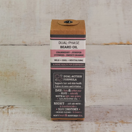 Dual-Phase Beard Oil: Cranberry • Juniper • Cypress • Sweet Orange