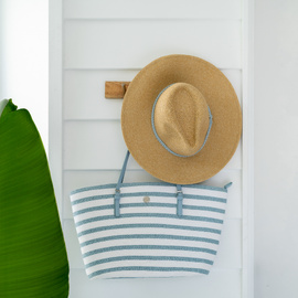 Sundaise | Packable Hat | Annie with Aqua Plait Band