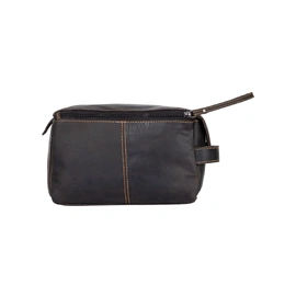 Leather Travel Wash Bag | Darwin | Brown
