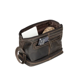 Leather Toiletry Bag | Napier | Brown