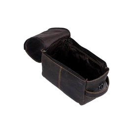 Leather Travel Wash Bag | Darwin | Brown