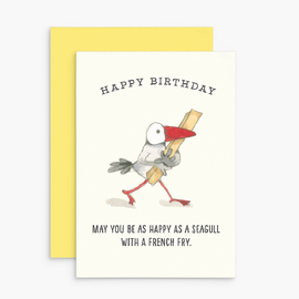 Twigseeds Mini Cards | Seagull with a French Fry