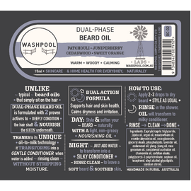 Dual-Phase Beard Oil: Patchouli • Juniperberry • Cedarwood • Sweet Orange