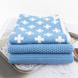Ecovask Variety Dishcloth 3pk [Colour: Cornflower]