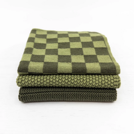 Ecovask Variety Dishcloth 3pk [Colour: Olive Moss]
