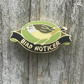 Enamel Pin | Bridget Farmer [Pin Design: Bird Noticer]