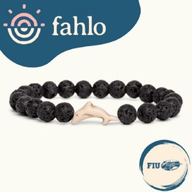 Fahlo Dolphin Tracking Bracelet [Bead Colour: Lava Stone]