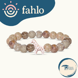 Fahlo Giraffe Tracking Bracelet [Bead Colour: Moon]