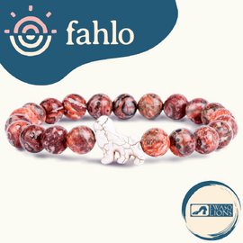 Fahlo Lion Tracking Bracelet [Bead Colour: Sahara Stone]