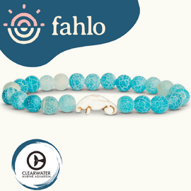 Fahlo Manatee Tracking Bracelet [Bead Colour: Aqua Blue]