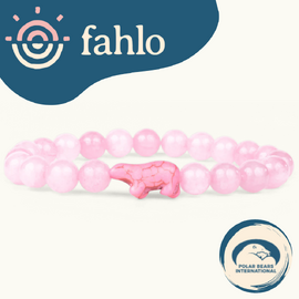 Fahlo Polar Bear Tracking Bracelet [Bead Colour: Northern Lights Pink]