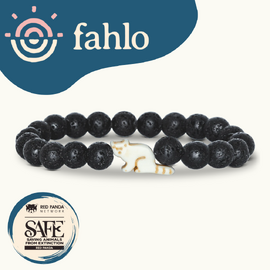 Fahlo Red Panda Tracking Bracelet [Bead Colour: Lava Stone]