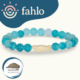 Fahlo Seal Tracking Bracelet [Bead Colour: Aqua Blue]