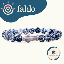 Fahlo Shark Tracking Bracelet [Bead Colour: Deep Blue]