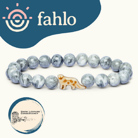 Fahlo Snow Leopard Tracking Bracelet [Bead Colour: Alpine]