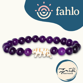 Fahlo Tiger Tracking Bracelet [Bead Colour: Royal Purple]