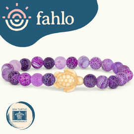 Fahlo Sea Turtle Tracking Bracelet [Bead Colour: Coral Reef Violet]