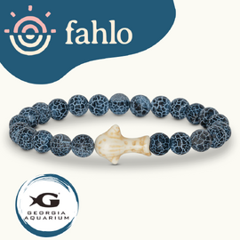 Fahlo Whale Shark Tracking Bracelet [Bead Colour: Deep Blue]