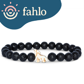 Fahlo Wolf Tracking Bracelet [Bead Colour: Lava Stone]
