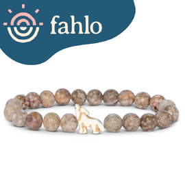 Fahlo Wolf Tracking Bracelet [Bead Colour: Moon]