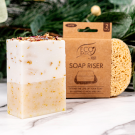 Lavender, Chamomile, and Sandalwood Luxe Bar + Latte Soap Riser