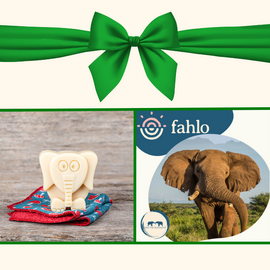 Fahlo Gift Set | Scent Free Critter Soap + Elephant Tracking Bracelet