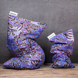 Washpool Heat Pillows-  Water Dreaming Print 100% Cotton Fabric with Australian Lupin Seed Filling